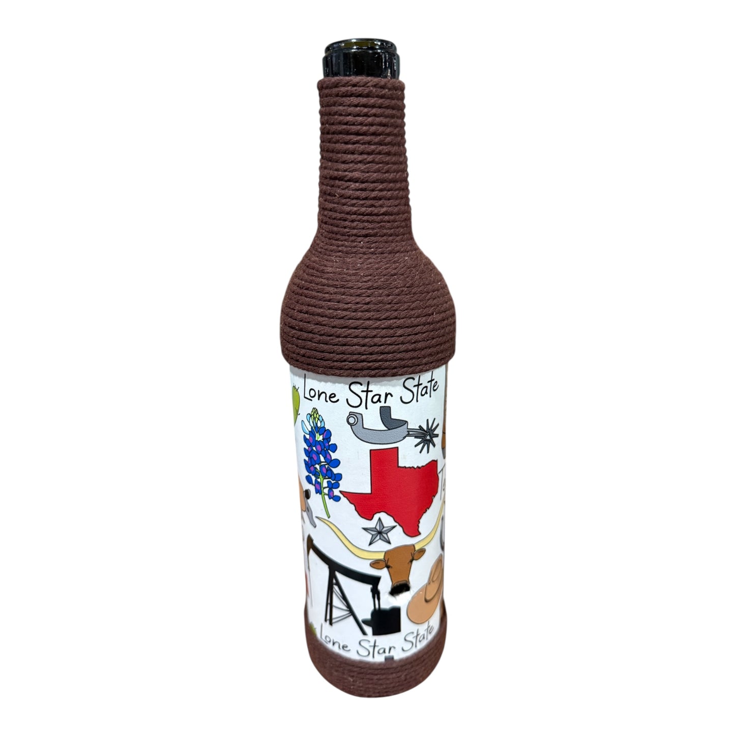 Lone Star Upcycled Wine Bottle Incense Burner | Western Home Fragrance Decor