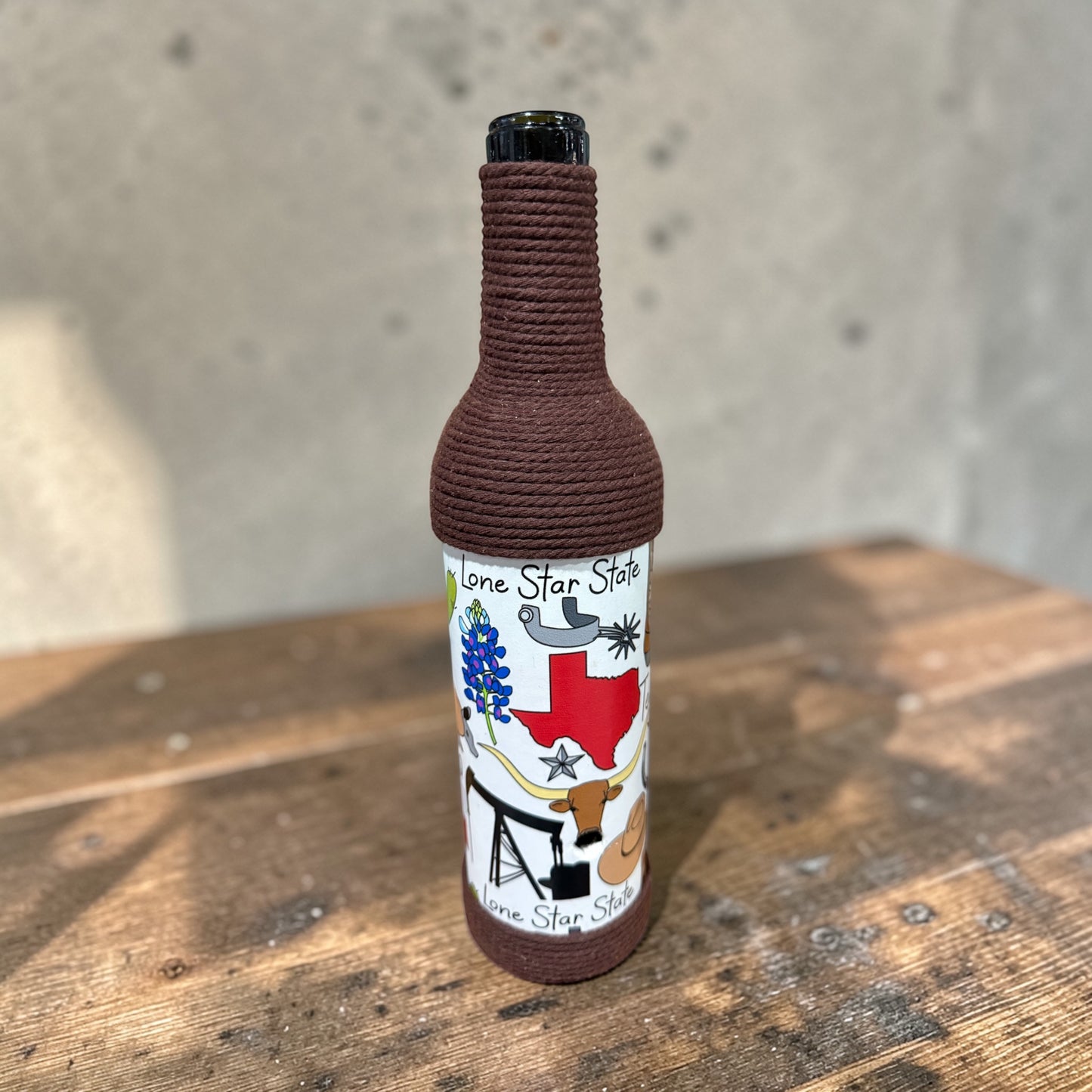 Lone Star Upcycled Wine Bottle Incense Burner | Western Home Fragrance Decor