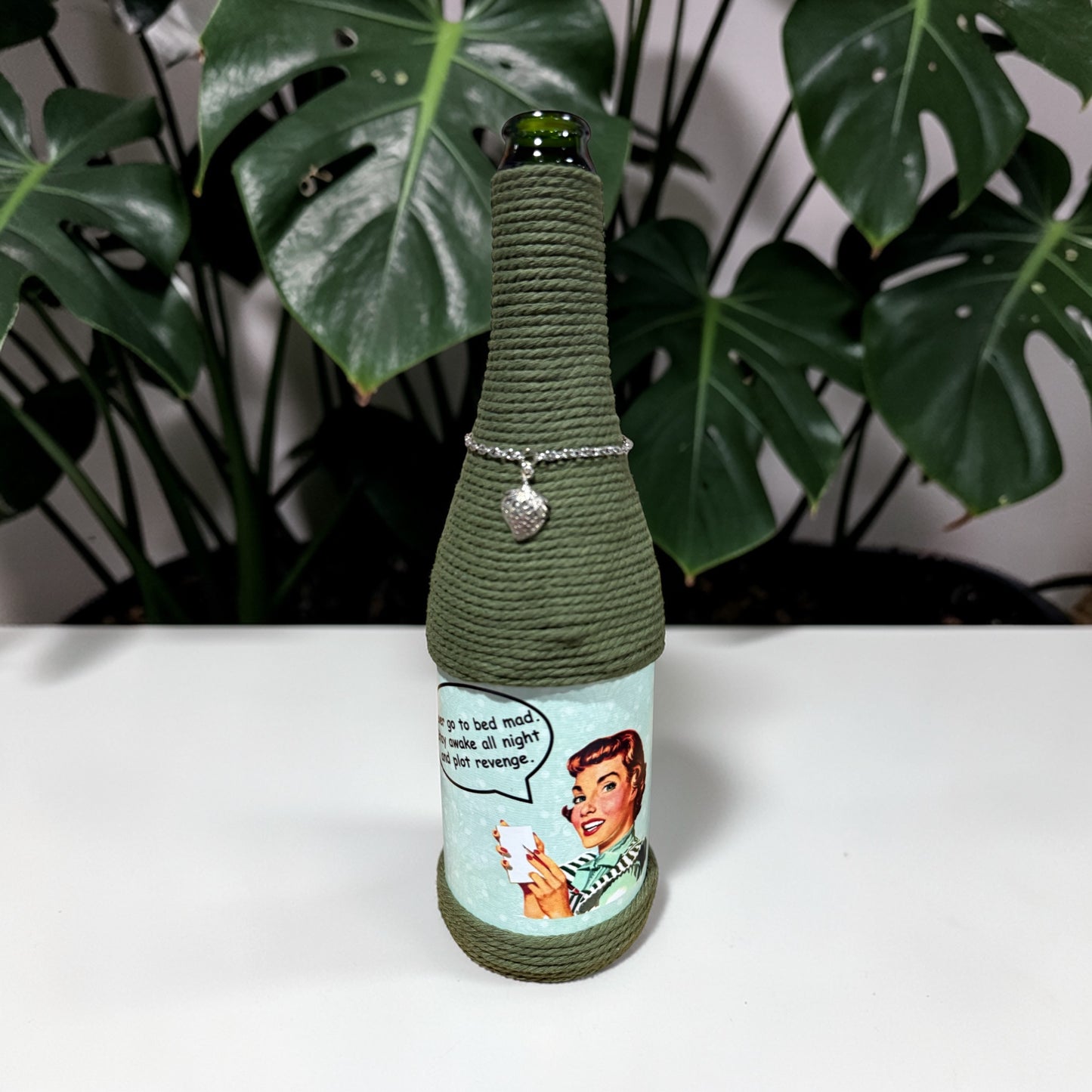 Retro Attitude Upcycled Wine Bottle Incense Burner | Boho Home Fragrance Decor
