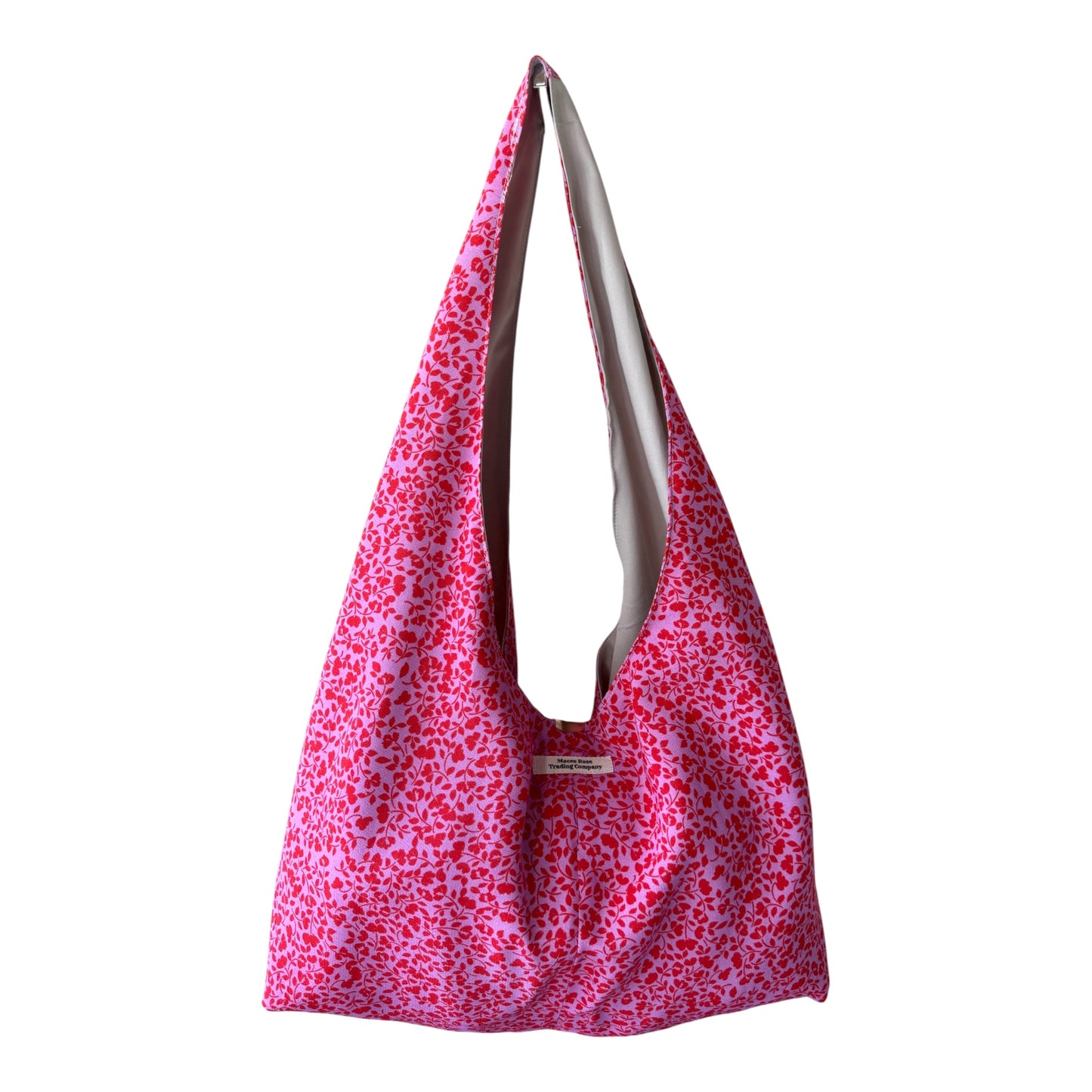 Pink Cottagecore Slouchy Hobo Bag – Handmade Floral Tote