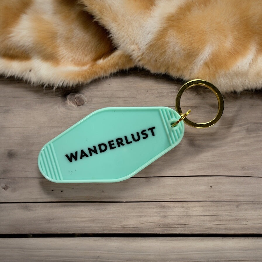 Wanderlust Vintage Inspired Motel Keychain