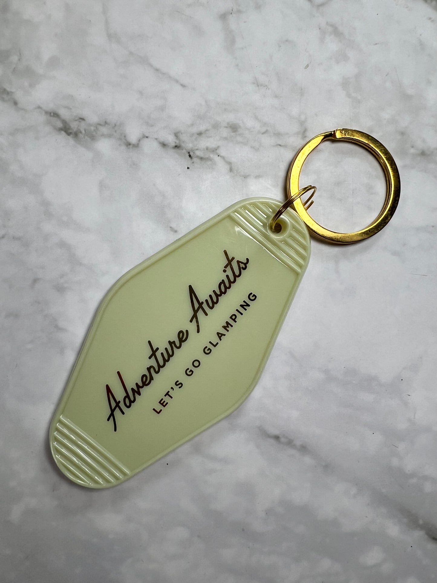 Adventure Awaits Vintage Inspired Motel Keychain