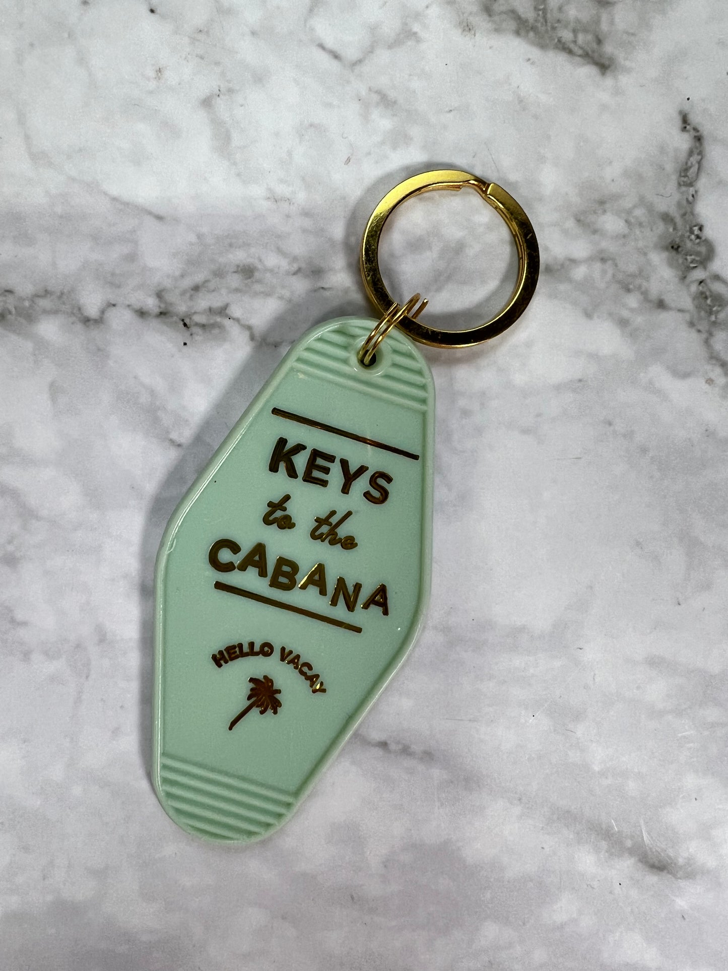 Keys To The Cabana Vintage Inspired Motel Keychain