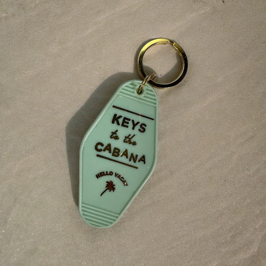 Keys To The Cabana Vintage Inspired Motel Keychain