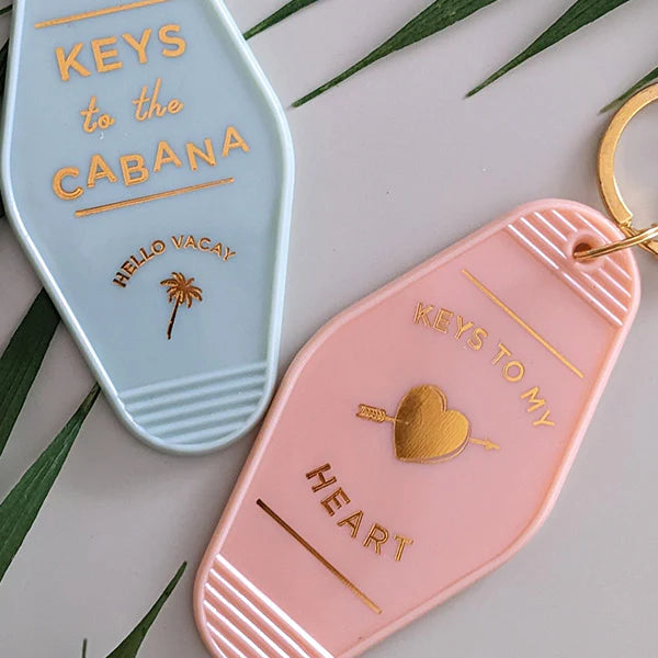 Keys To My Heart Vintage Inspired Motel Keychain