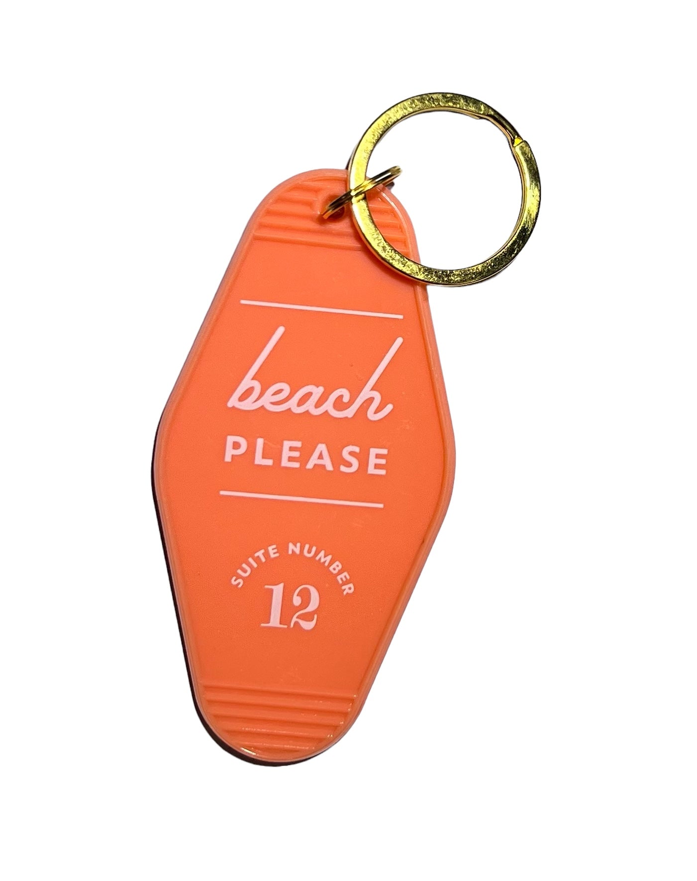 Beach Please Vintage Inspired Motel Keychain