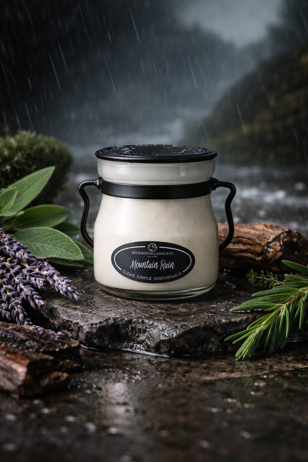 Milkhouse Candle Co. 5oz Cream Jar - Mountain Rain