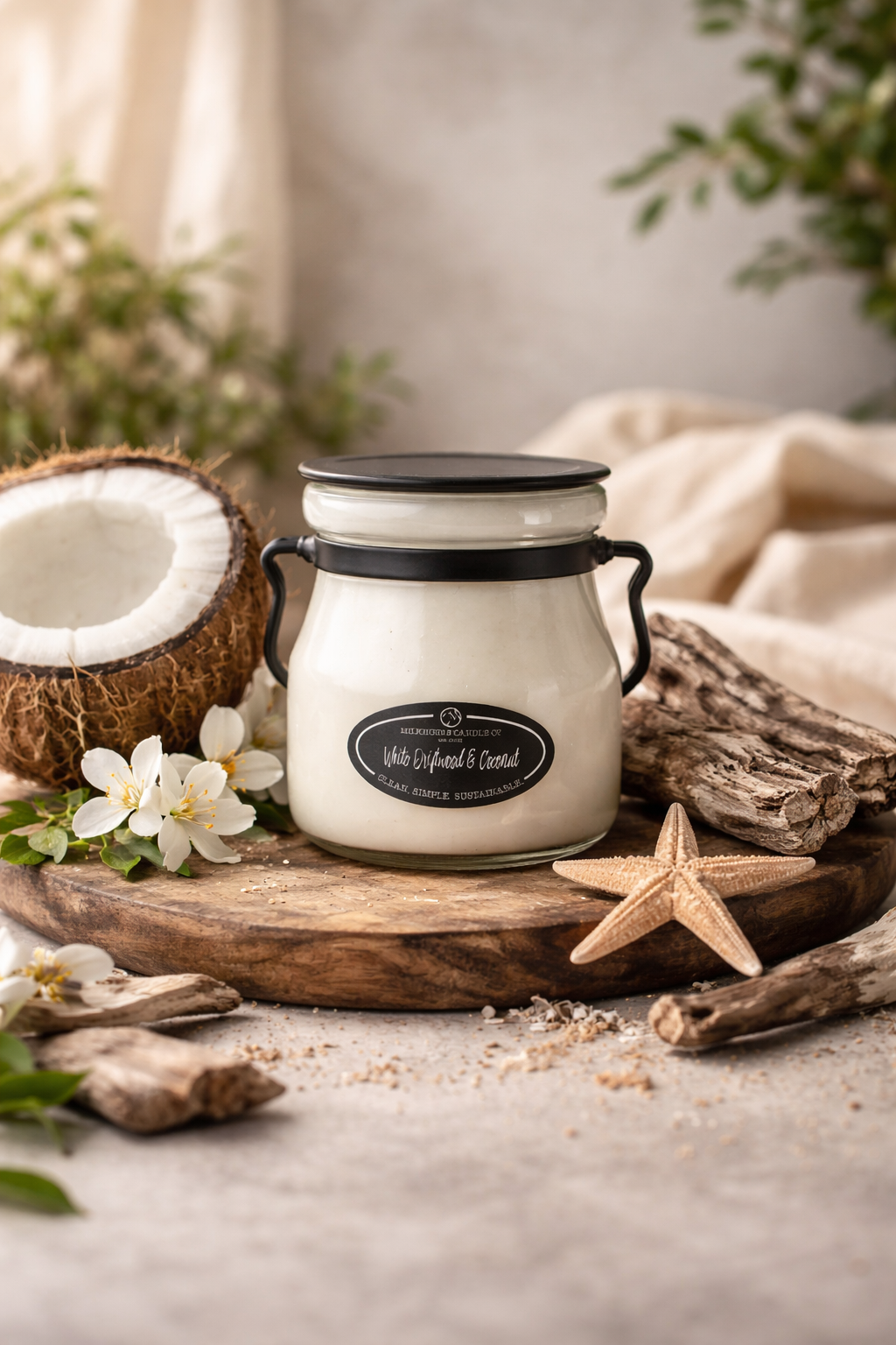 Milkhouse Candle Co. 5oz Cream Jar - White Driftwood and Coconut