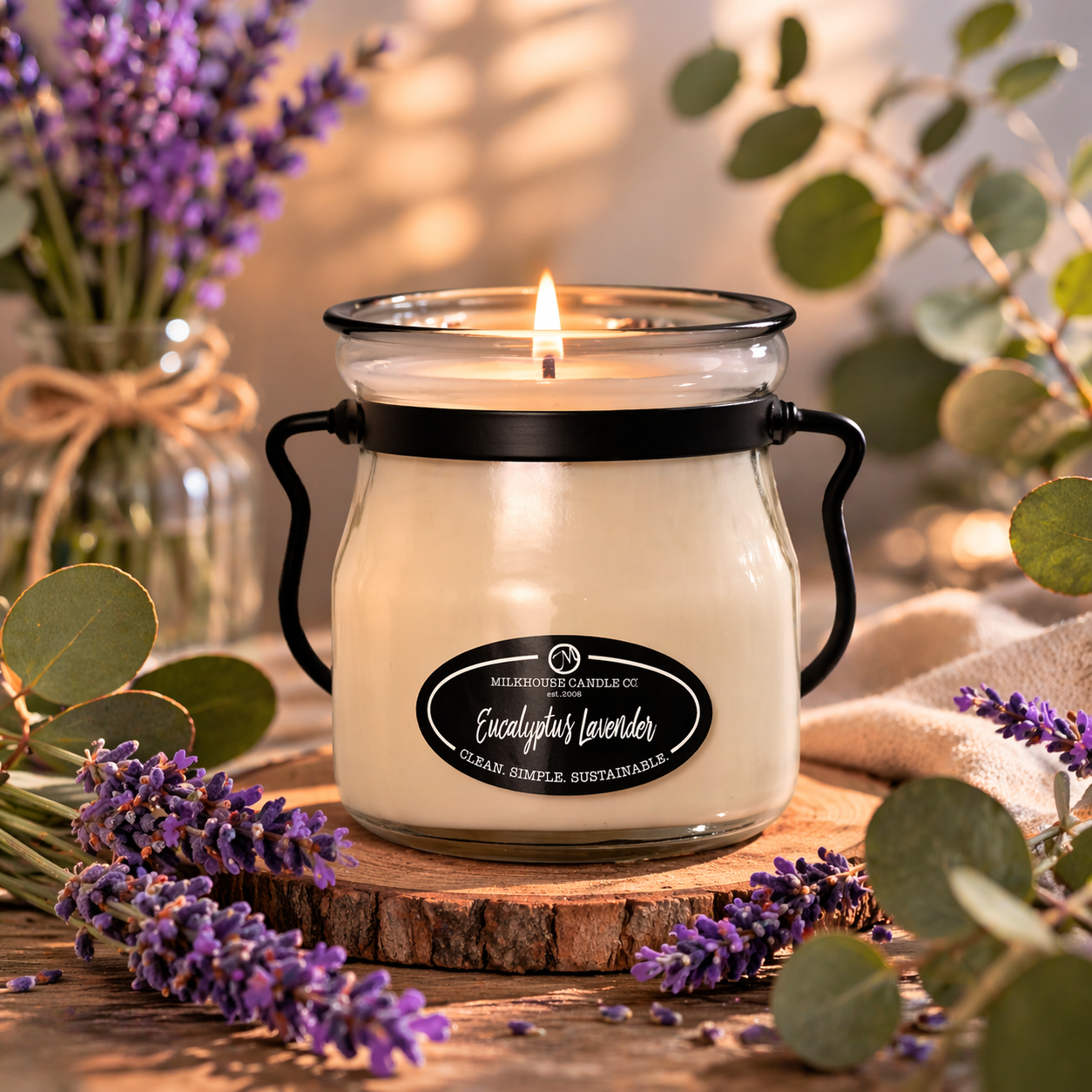 Milkhouse Candle Co. 5 oz Cream Jar - Eucalyptus Lavender