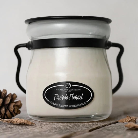 Milkhouse Candle Co. 5oz Cream Jar - Fireside Flannel