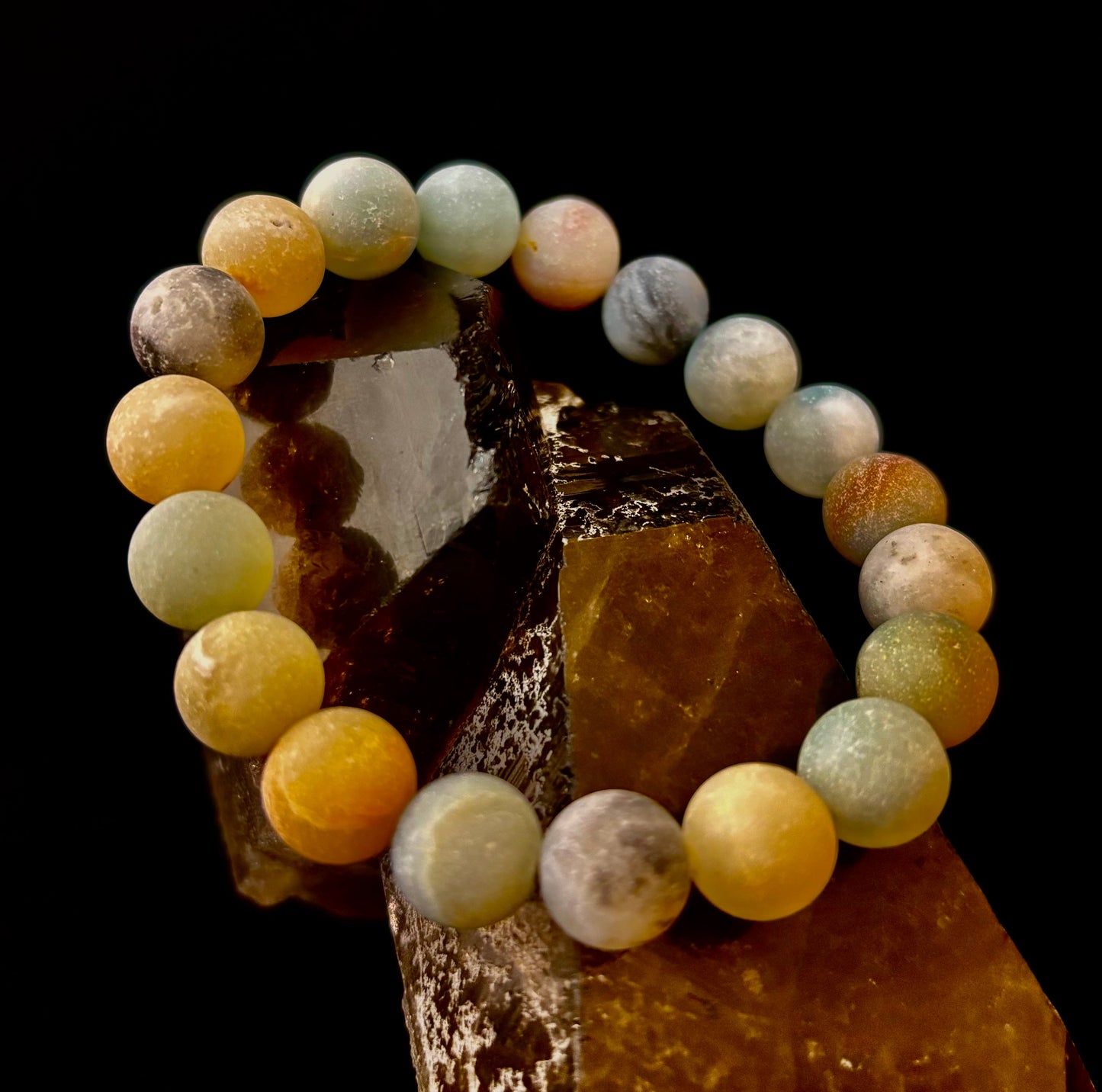 Serenity Flow Amazonite Bracelet – 10mm Matte Reiki-Infused Calm & Communication Stone (Medium Fit)
