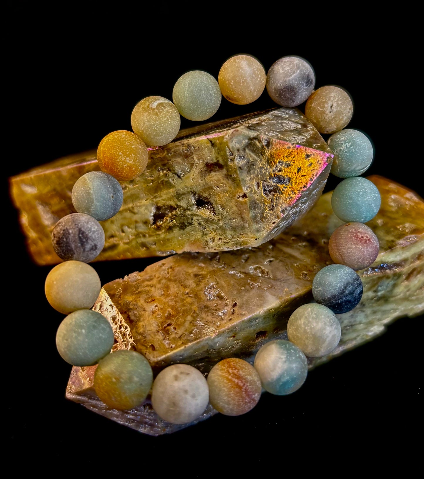 Serenity Flow Amazonite Bracelet – 10mm Matte Reiki-Infused Calm & Communication Stone (Medium Fit)