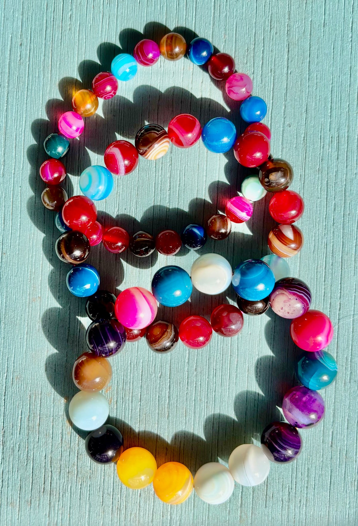 🌈 Happy Vibes Banded Agate Crystal Bracelet