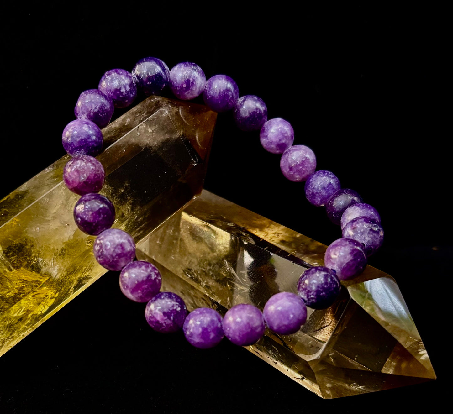 Lepidolite Reiki-Infused Peace & Emotional Balance Bracelet