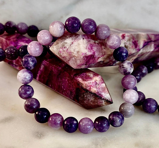 Lepidolite Reiki-Infused Peace & Emotional Balance Bracelet