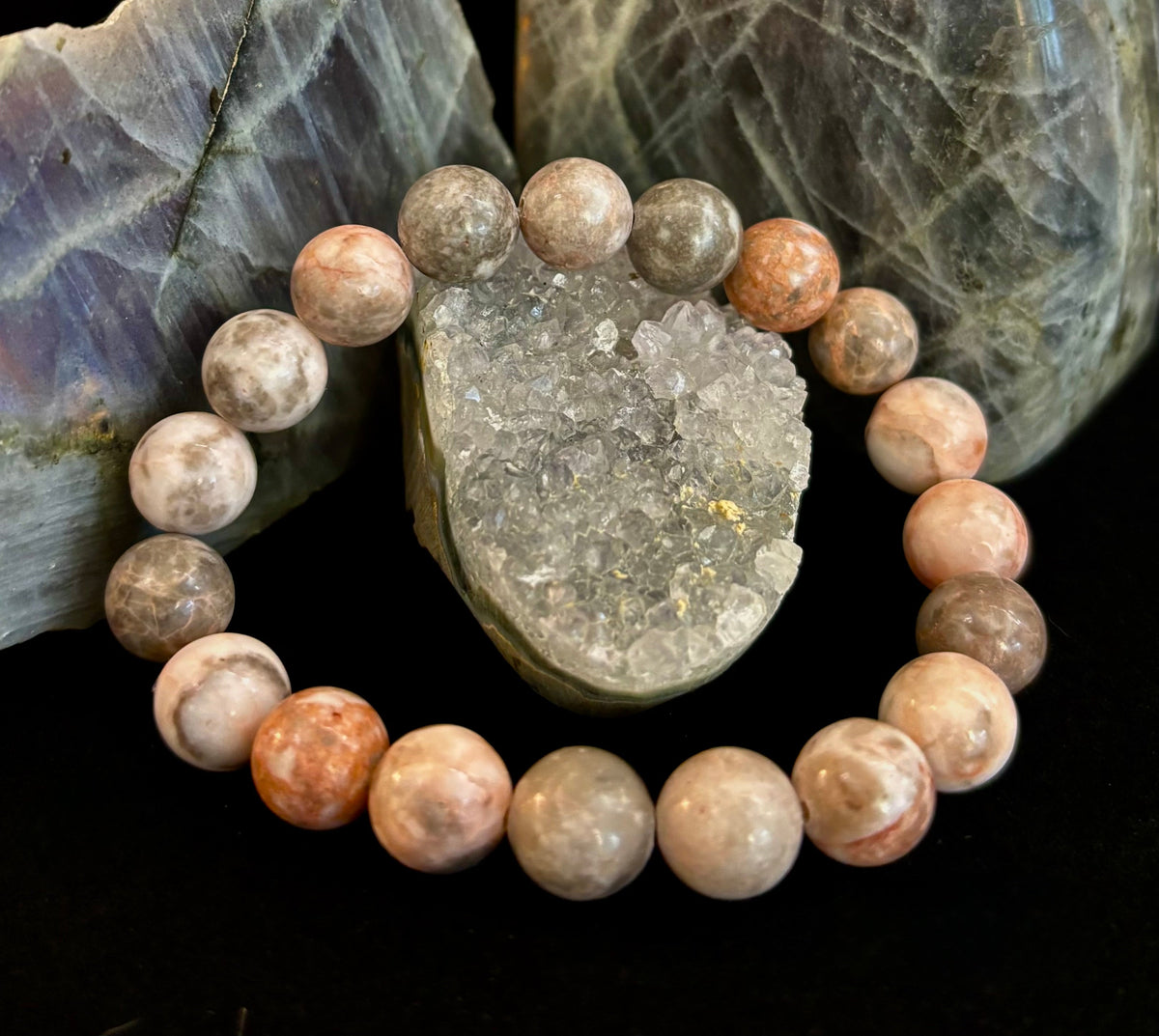 Reiki-Infused Pink Zebra Jasper Bracelet for Stress Relief, Emotional Balance & Vacation Vibe Elegance (8mm & 10mm)