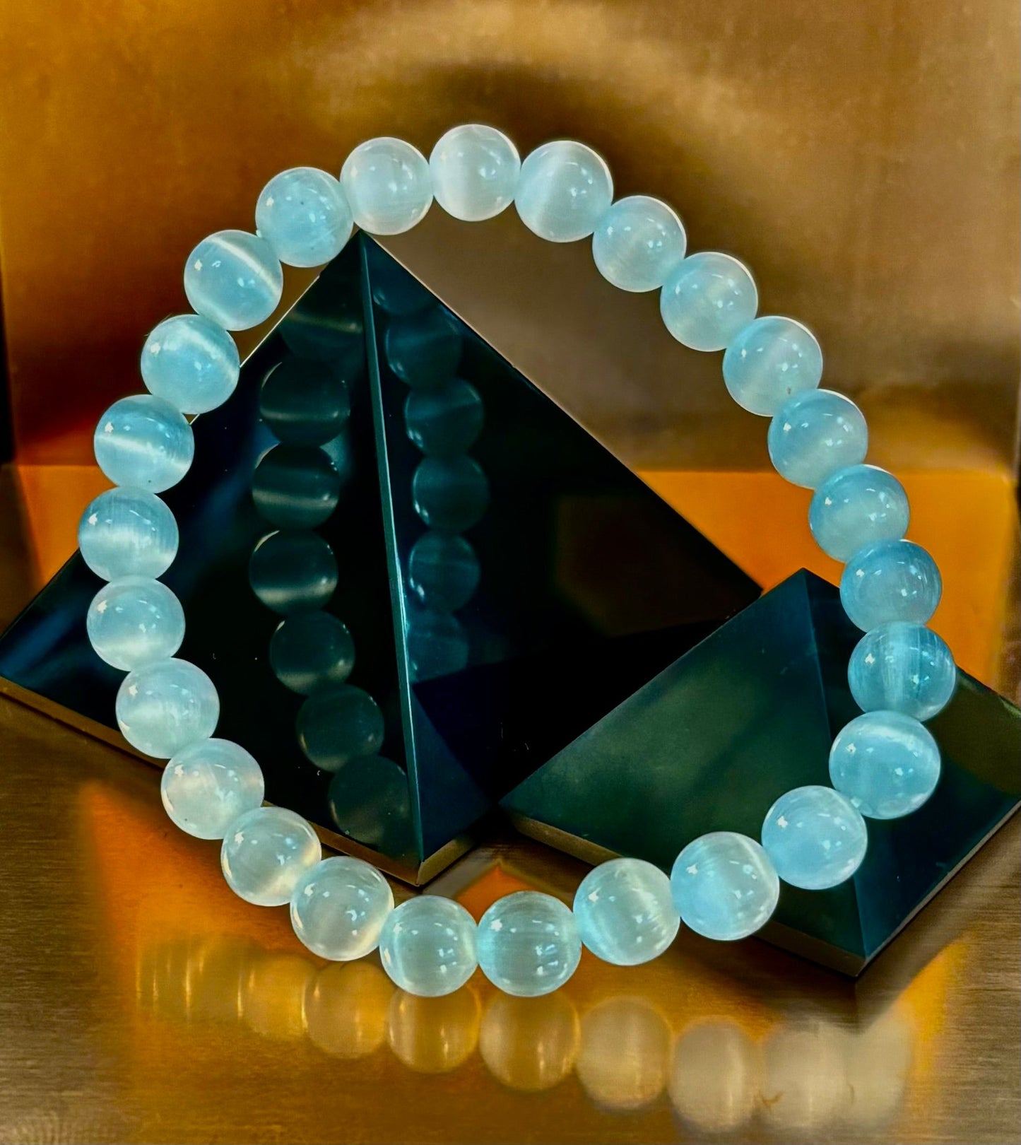 Reiki-Infused Pure Selenite "Liquid Light" Bracelet for Aura Cleansing, High Vibration & Divine Clarity (8mm)