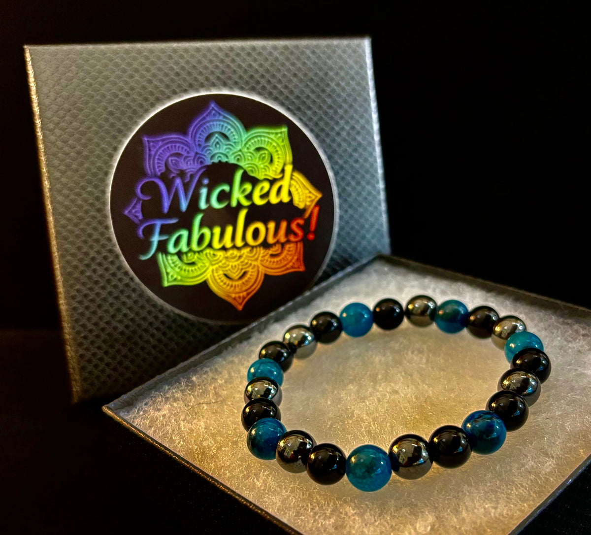 Reiki-Infused Triple Protection Bracelet for Grounding, Mental Clarity & Complete Energy Shielding (8mm)