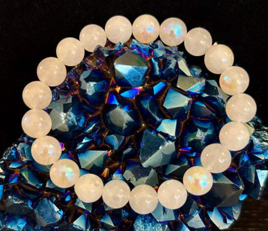 Reiki-infused Moonstone Beaded Bracelet - Divine Feminine Energy