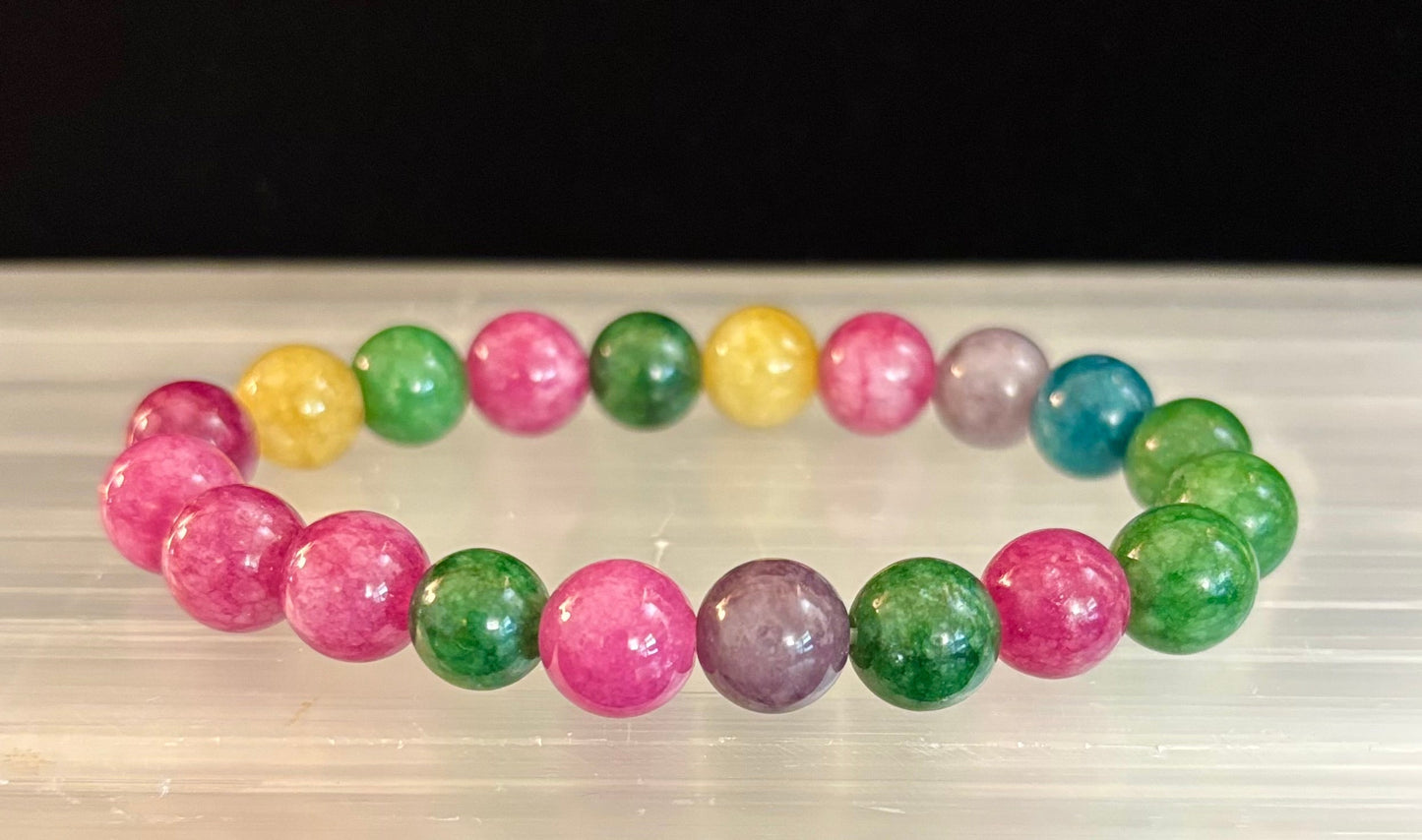 Multicolor Tourmaline Bracelet – Reiki-Infused Balance, Protection & Emotional Healing Jewelry (Medium Wrist)