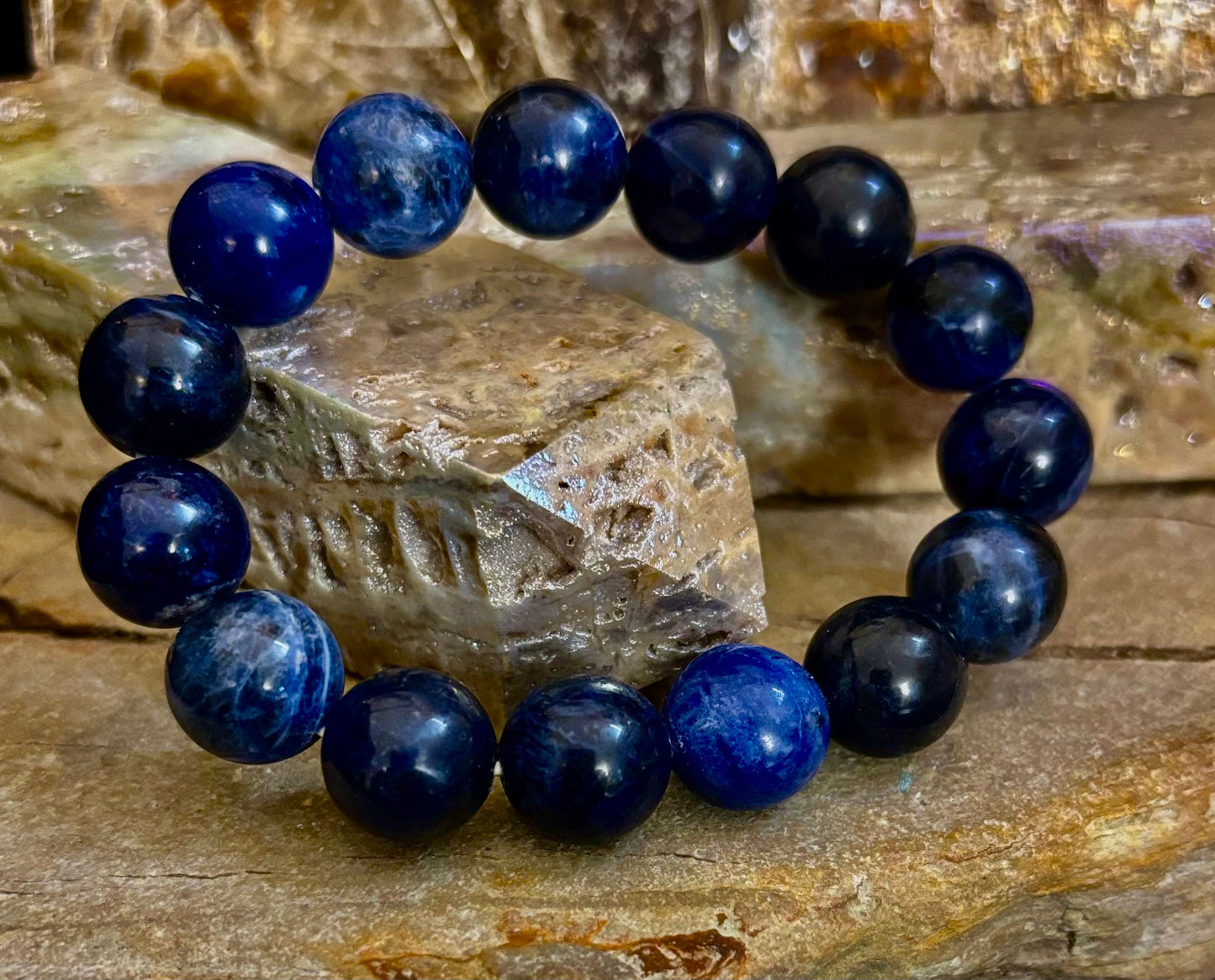 Sodalite Gemstone Bracelet – Intuition, Truth & Emotional Balance