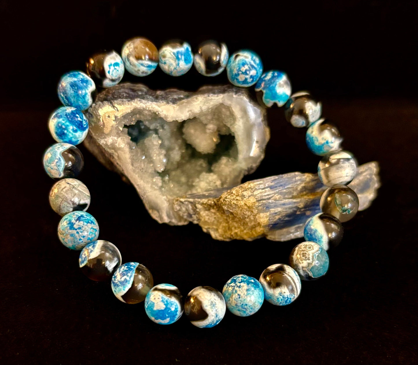 Memory & Focus Bracelet | Natural Bluestone Healing Bracelet for Clarity and Calm