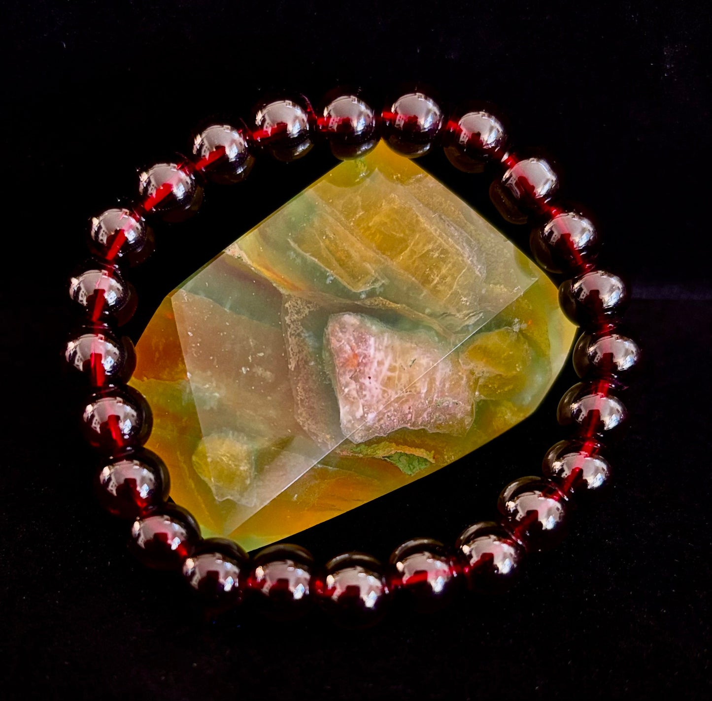 Garnet Wishing Bracelet – 8mm Beads for Passion, Protection & Manifestation