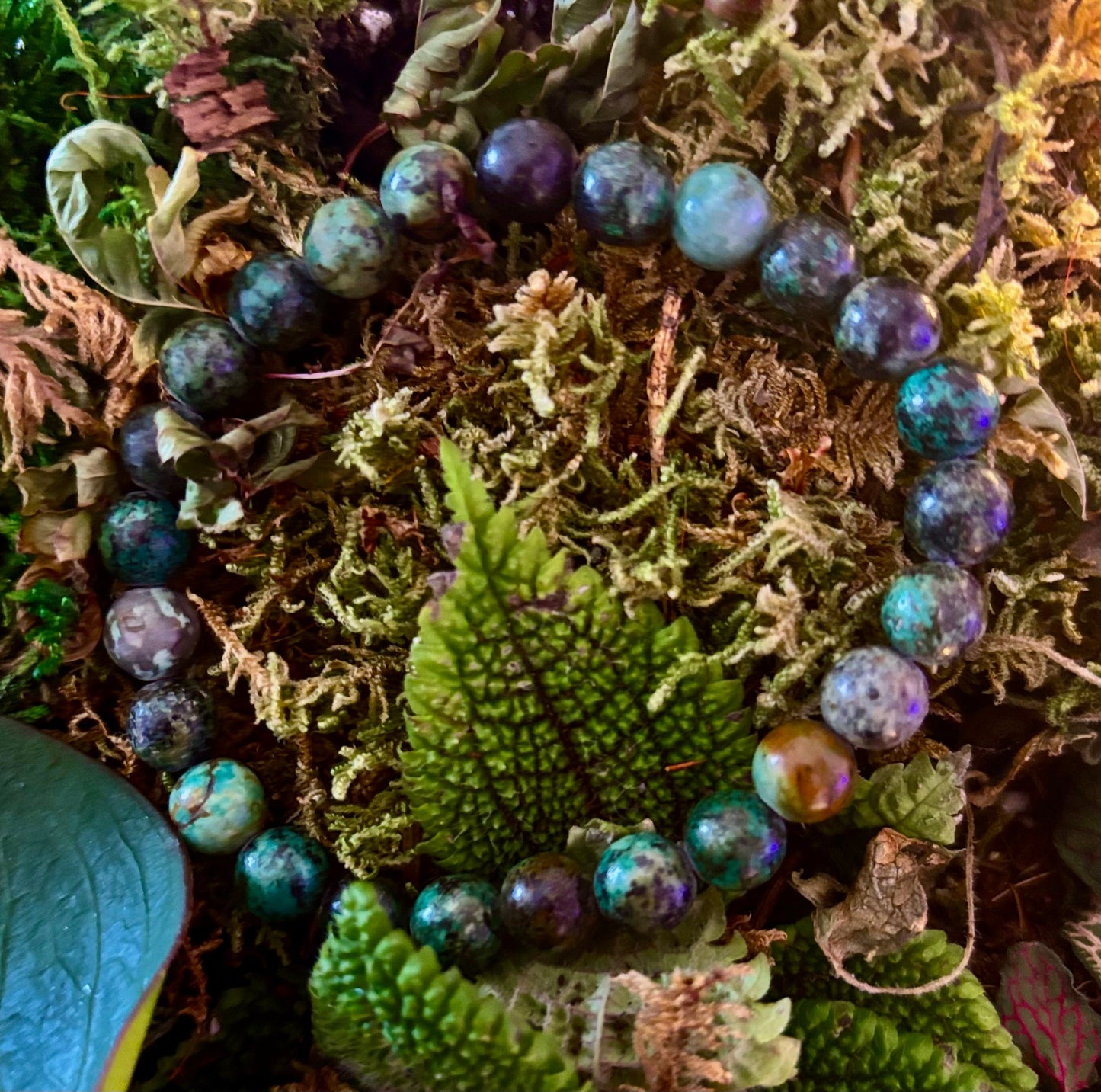 African Turquoise 8mm Reiki-Infused Growth & Manifestation Bracelet (Medium-Large Wrists)