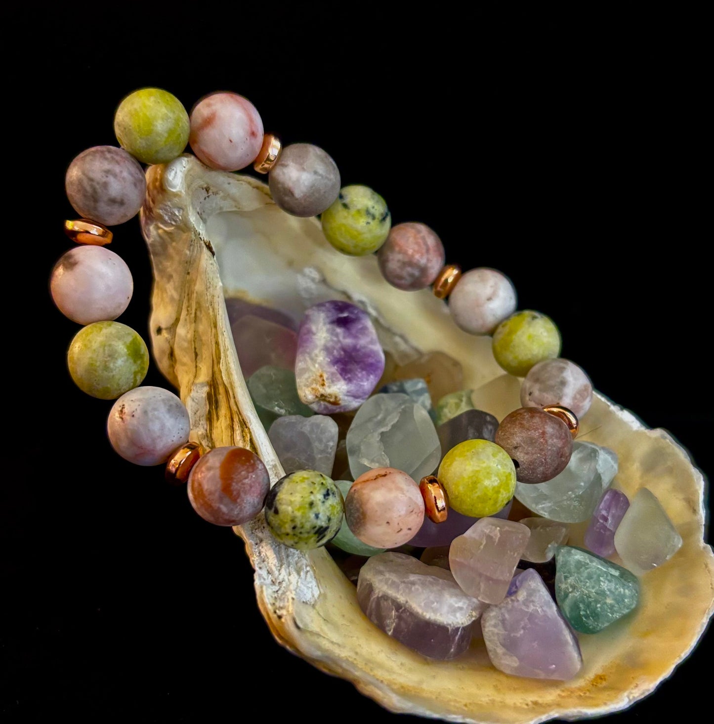 Reiki-Infused Earth Harmony Jasper Bracelet – 10mm Grounding & Balance Beads (Medium Wrists)