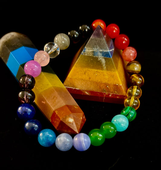 Bohemian Chakra Healing Bracelet – Energy Balance, Spiritual Wellness & Free-Spirited Style