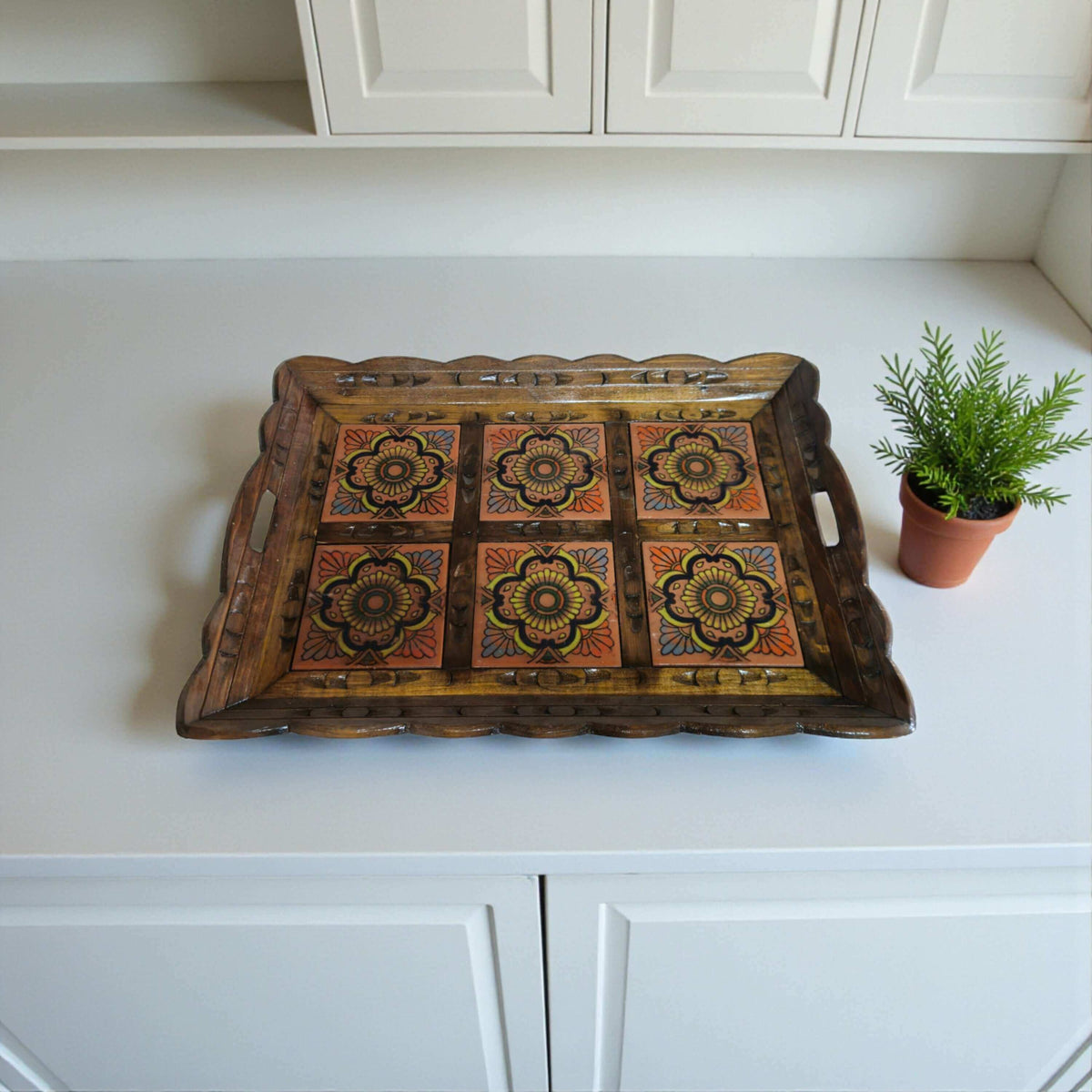 Handmade Talavera Tile Serving Tray