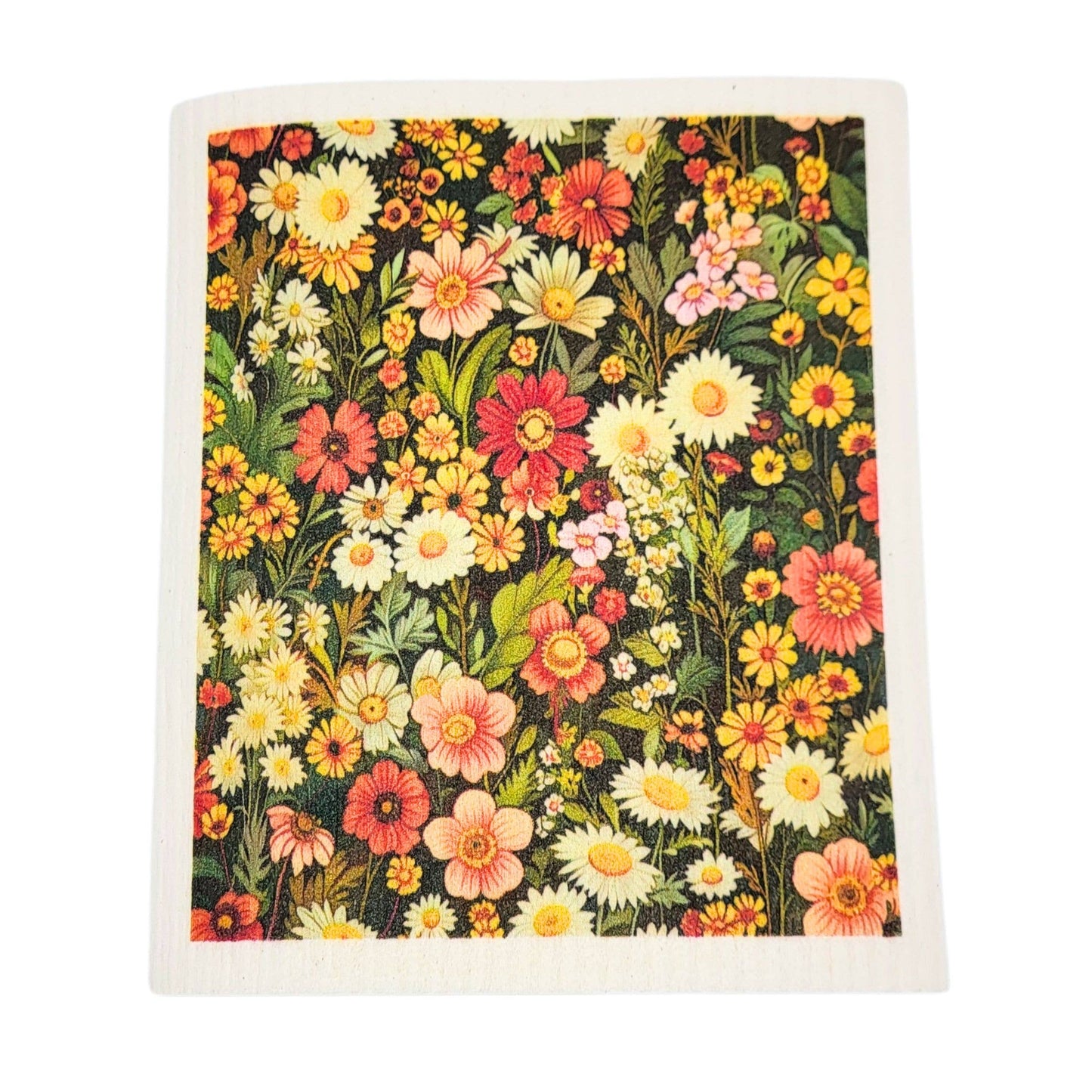 Wildflower Swedish Dish Cloth | Eco-Friendly Reusable Kitchen Sponge Cloth