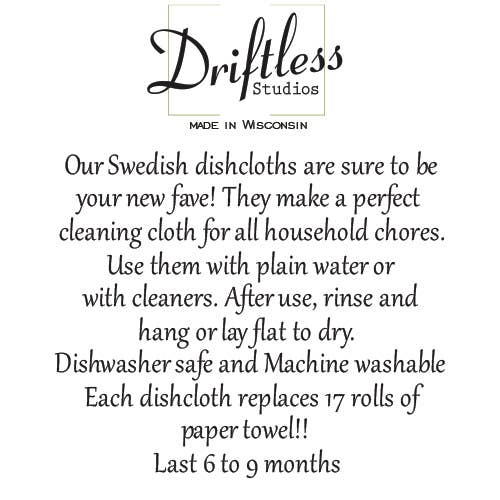 Wildflower Swedish Dish Cloth | Eco-Friendly Reusable Kitchen Sponge Cloth