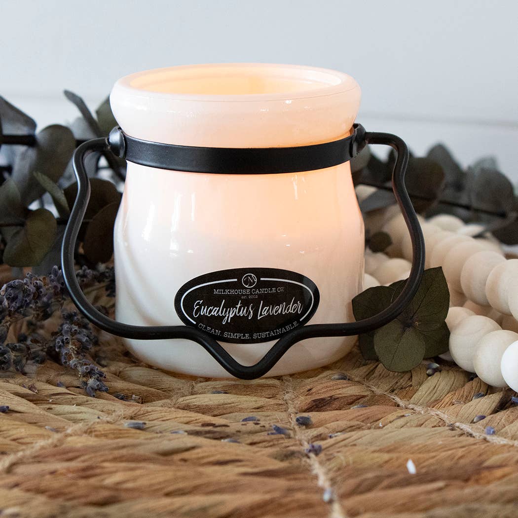 5 oz Cream Jar Candle: Eucalyptus Lavender