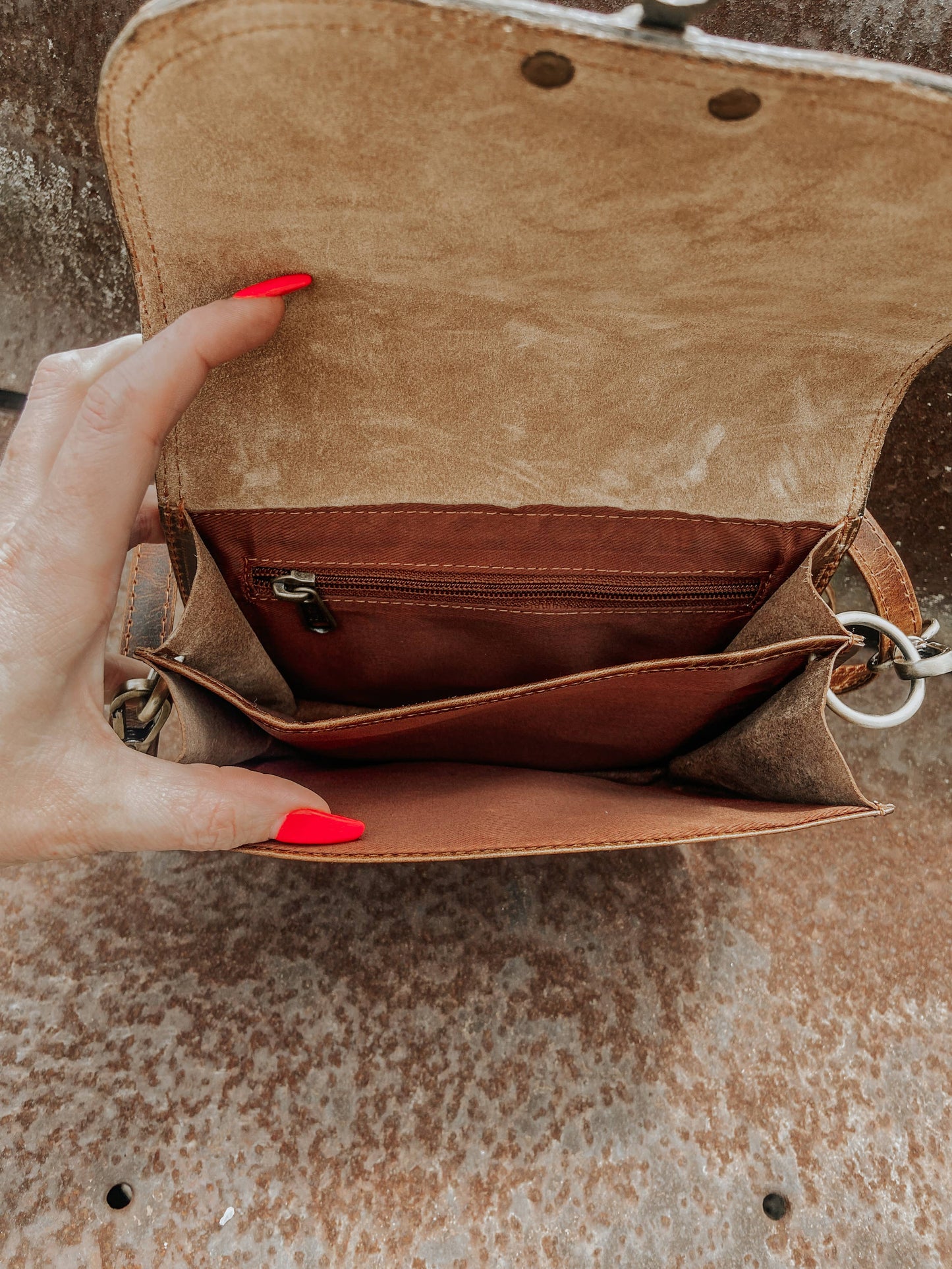 Brown Leather Small Crossbody Purse