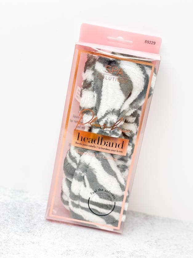 Zebra Plush Headband