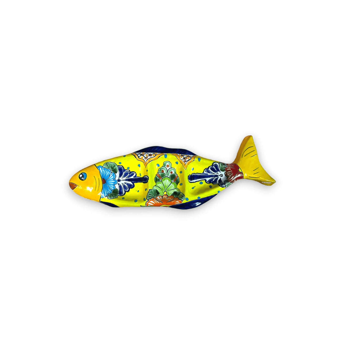 Hand-Painted Talavera Fish Serving Tray