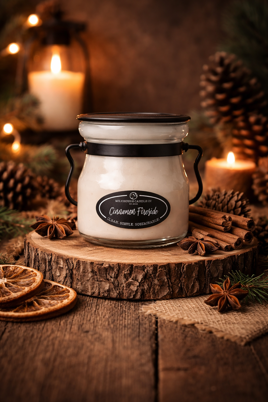 Milkhouse Candle Co. 5oz Cream Jar - Cinnamon Fireside