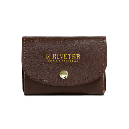 Ida Mini | Signature Brown Leather Card Holder Wallet